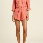 Rhea Short Terracotta Stripe