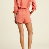 Rhea Short Terracotta Stripe