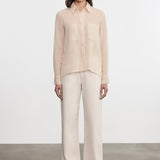 Cotton Organza Shirt Fawn