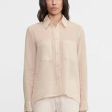 Cotton Organza Shirt Fawn