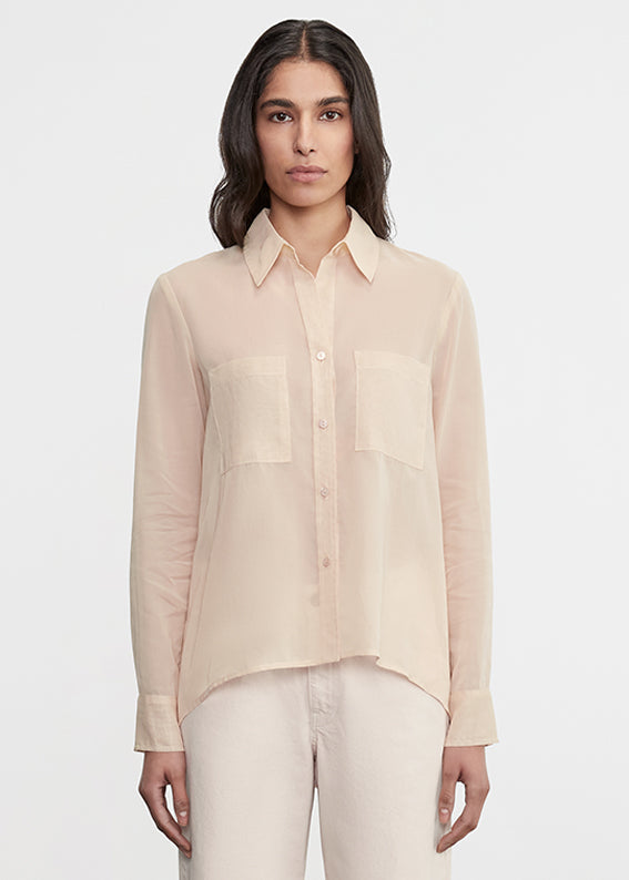 Cotton Organza Shirt Fawn