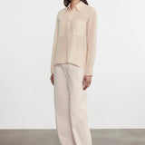Cotton Organza Shirt Fawn