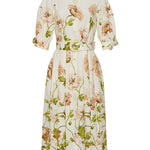 Caro Midi Dress Lockwood Flora Egret