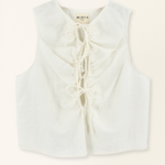 Cerritos Top in White Box Stitch