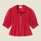 Jess Blouse Crimson Check
