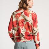 Darling Cardigan French Tulip Cotton/Cashmere Oyster/Fire Orange