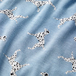 Gisele Printed Long Pj Set Dalmatian Faded Denim/Ivory