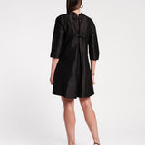 Diplomat Mini Dress Solid Dupioni Black