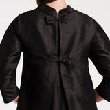 Diplomat Mini Dress Solid Dupioni Black