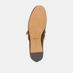 Baylee Grommet Ballet Flats Dark Brown Perforated Suede