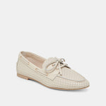 Lakin Ivory Perforated Leather