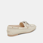 Lakin Ivory Perforated Leather