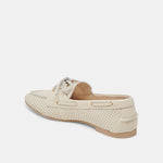Lakin Ivory Perforated Leather