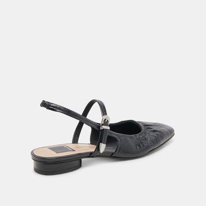 Rianne Shoe Midnight Crinkle Patent Black Leather