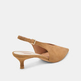 Alenna Kitten Heel Light Brown Suede