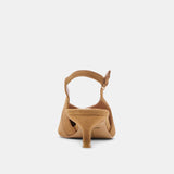 Alenna Kitten Heel Light Brown Suede