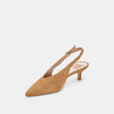 Alenna Kitten Heel Light Brown Suede