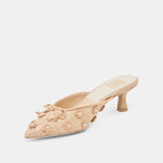 Camilo Rattan Kitten Heel Light Rattan