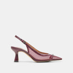 Lorine Mesh Kitten Heel Burgundy