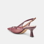 Lorine Mesh Kitten Heel Burgundy