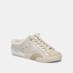 Zantel Sneaker Off White Crackled Leather