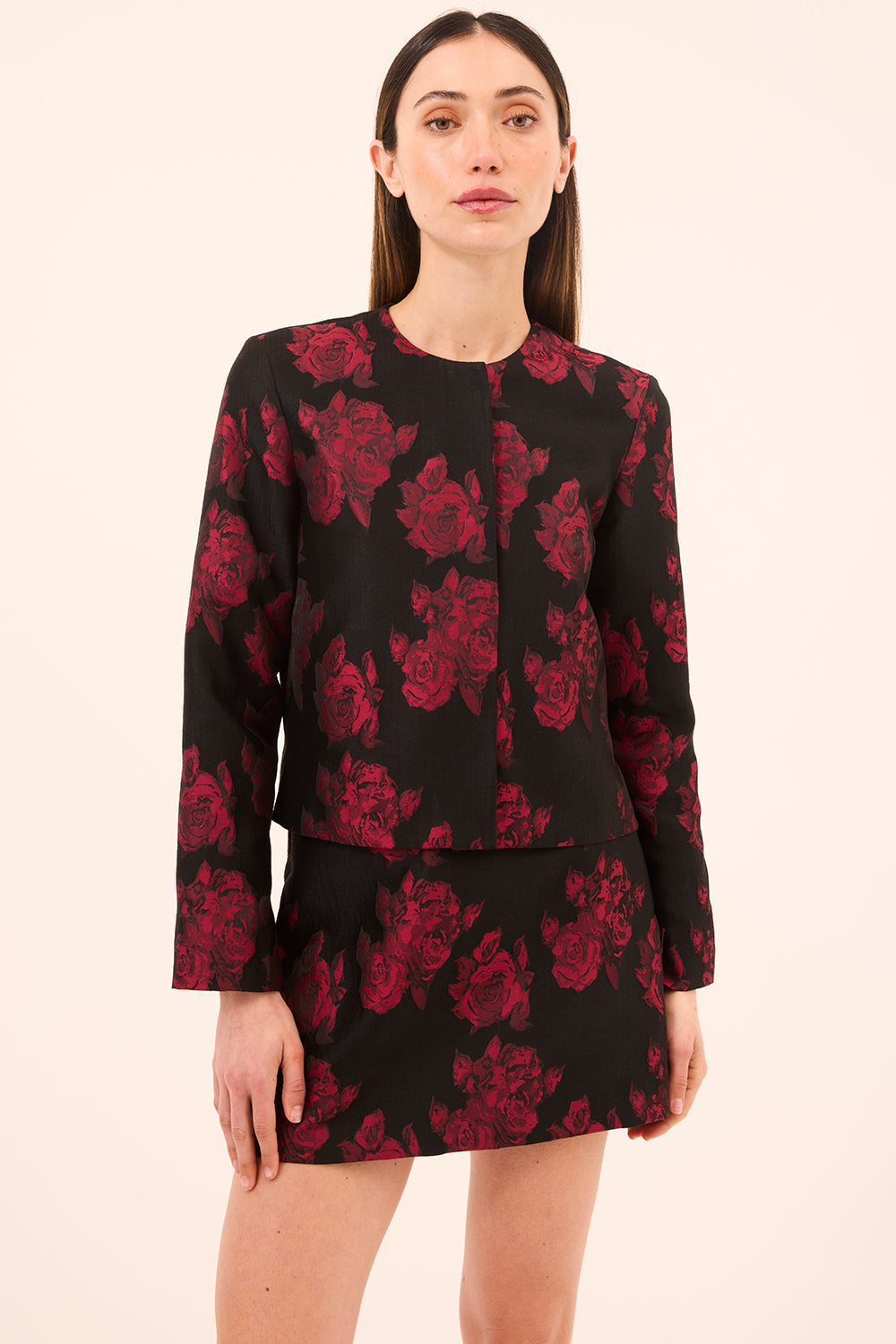 Yanni Floral Jacket Midnight Rose
