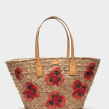 Frances Valentine Embroidered Staw Tote