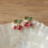 Cherry Studs Gold