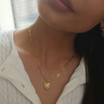 Thalia Heart Necklace Gold