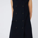 Double-Breasted Mini Dress Navy