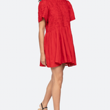 Imogen Solid Dress Red