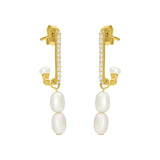 Anika Pearl Earrings Gold