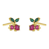 Cherry Studs Gold