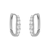 Gianna CZ Huggies Silver