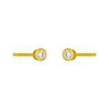 Marisol Bezel Stud 2MM Gold