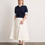 Esme Sweater Combo Top Maritime Blue Melange/Oxford