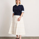 Esme Sweater Combo Top Maritime Blue Melange/Oxford