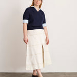 Esme Sweater Combo Top Maritime Blue Melange/Oxford