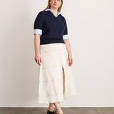 Esme Sweater Combo Top Maritime Blue Melange/Oxford