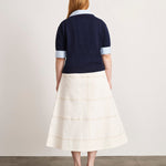 Esme Sweater Combo Top Maritime Blue Melange/Oxford