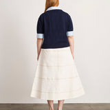 Esme Sweater Combo Top Maritime Blue Melange/Oxford