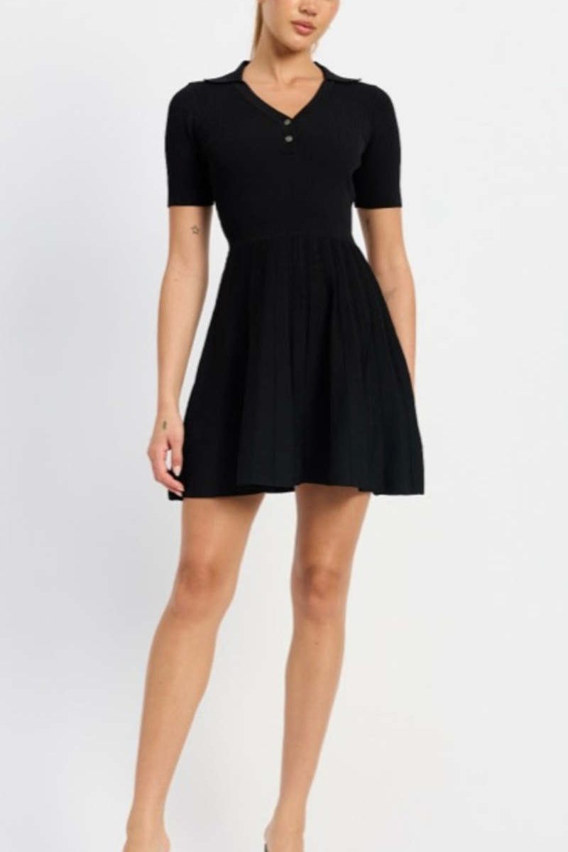 Parker Mini Tennis Dress Black