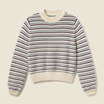 Susan Sweater Navy & Green Stripe