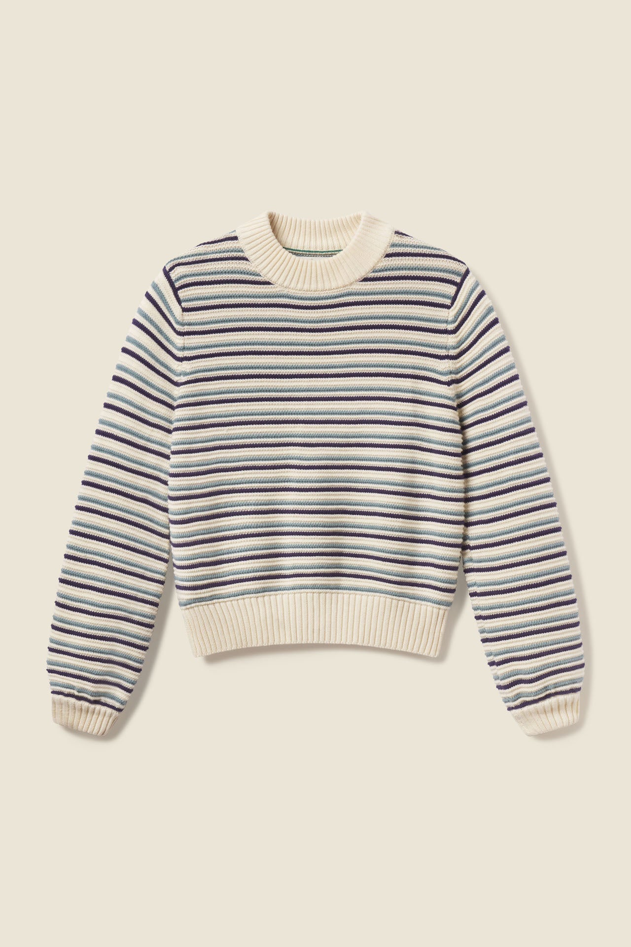 Susan Sweater Navy & Green Stripe