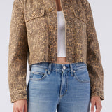 Carly Button Jacket Leapord