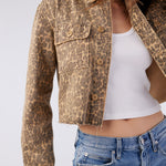 Carly Button Jacket Leapord
