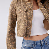 Carly Button Jacket Leapord