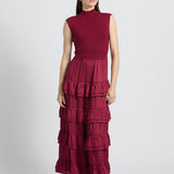 Klea Mixed Media Multi Tiered Dress