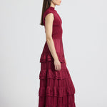 Klea Mixed Media Multi Tiered Dress