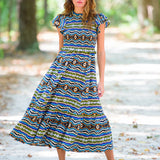 Elizabeth James Lila Dress Ikat Stripe